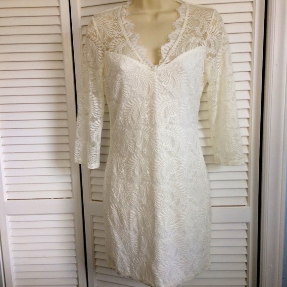 As U Wish | Dresses | Nwot As U Wish Vneck Lace Stretchy Dress | Poshmark